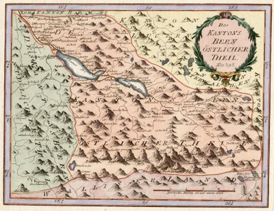 Parte orientale del cantone di Berna. Nro. 395. Incisione, ca. 1 da Franz Johann Joseph von Reilly
